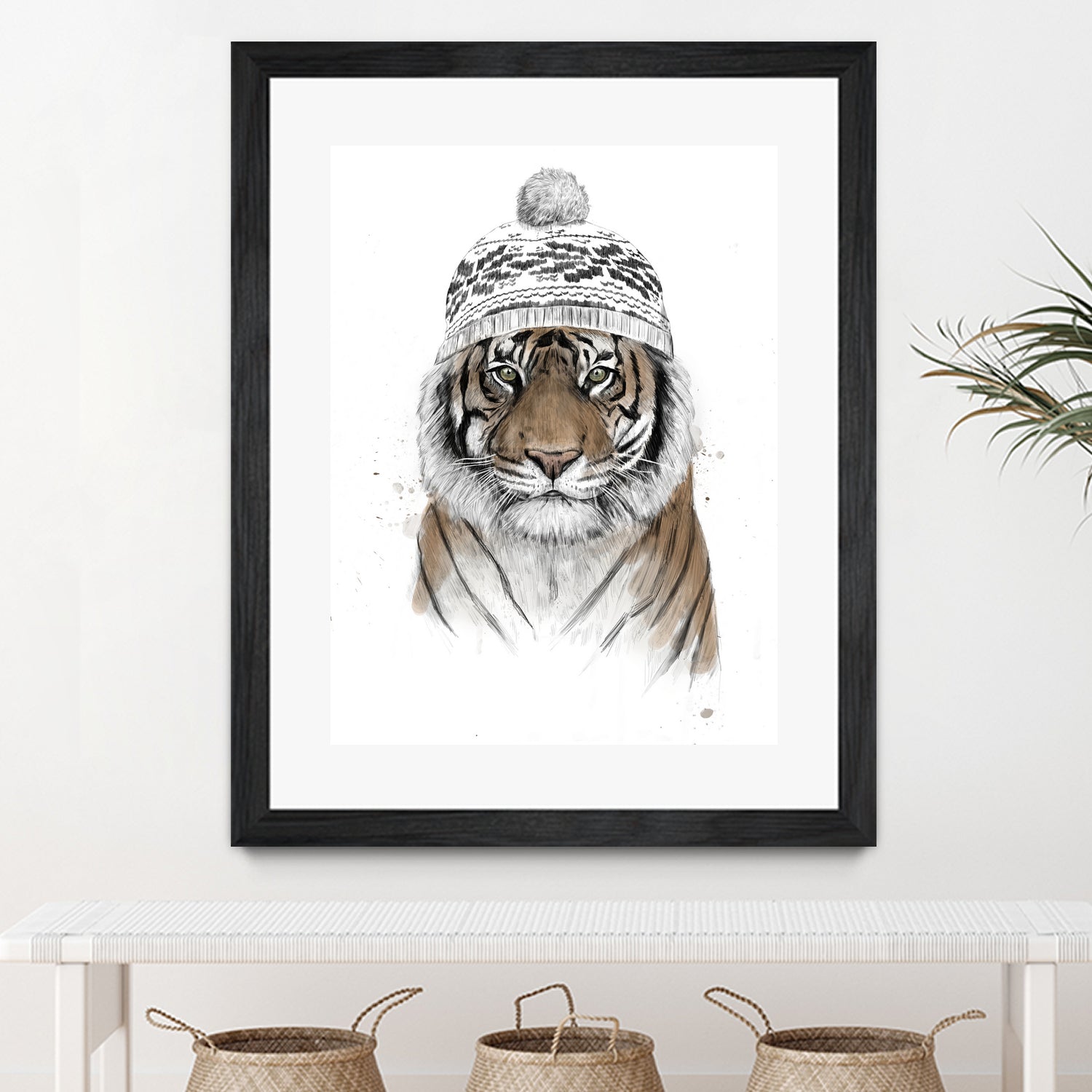 Siberian tiger by Solti Balázs on GIANT ART - white digital painting