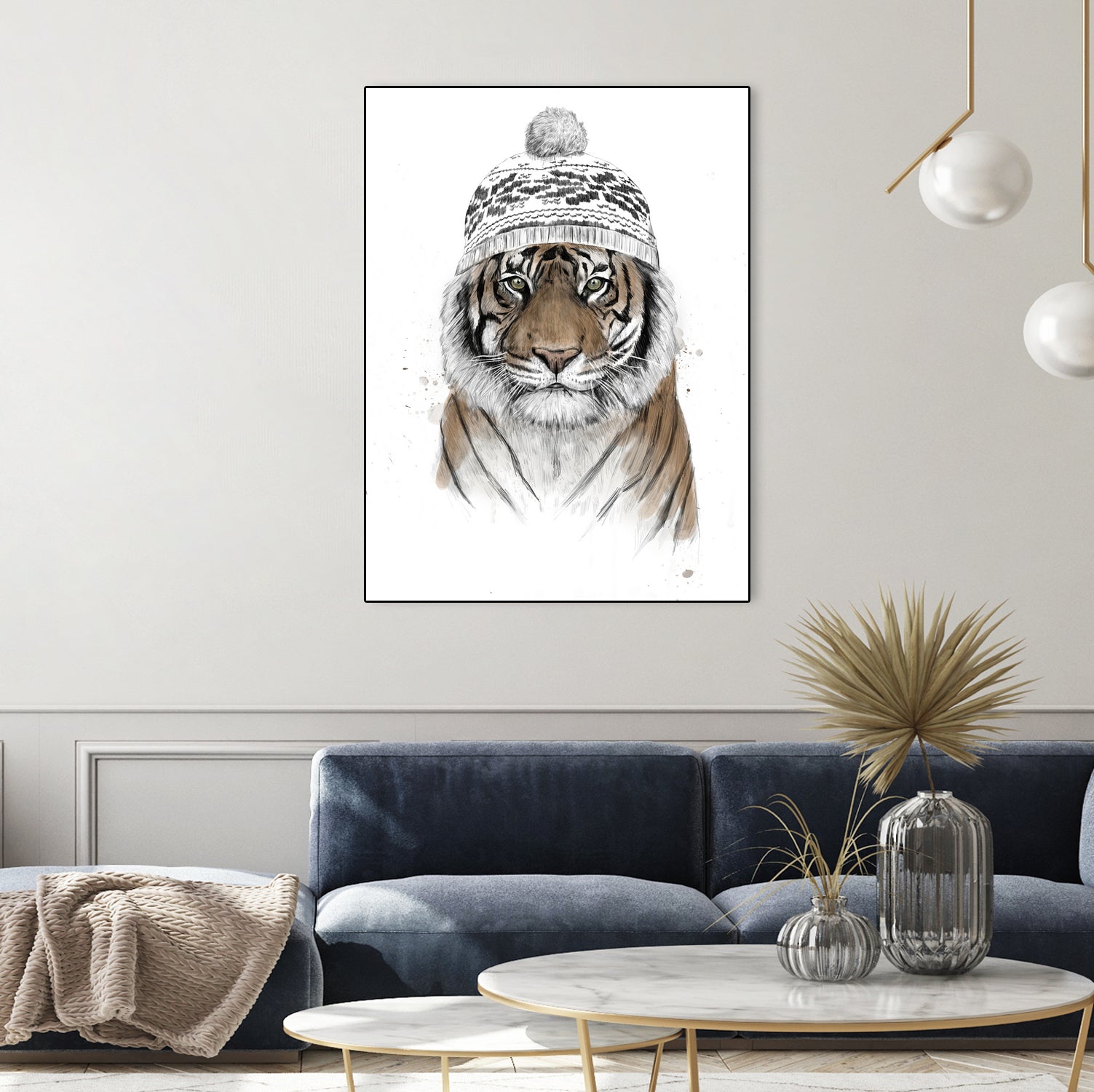 Siberian tiger by Solti Balázs on GIANT ART - white digital painting