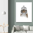 Siberian tiger by Solti Balázs on GIANT ART - white digital painting