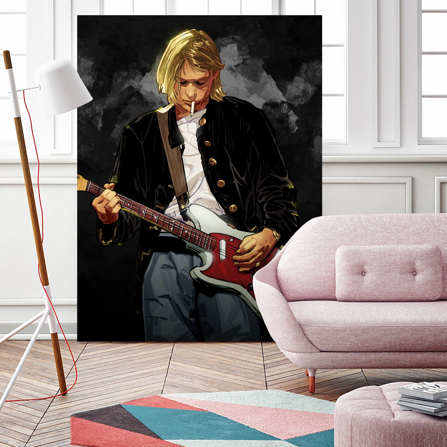 Kurt Cobain Nirvana by Nikita Abakumov on GIANT ART - black digital painting