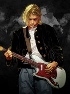 Kurt Cobain Nirvana by Nikita Abakumov on GIANT ART - black digital painting