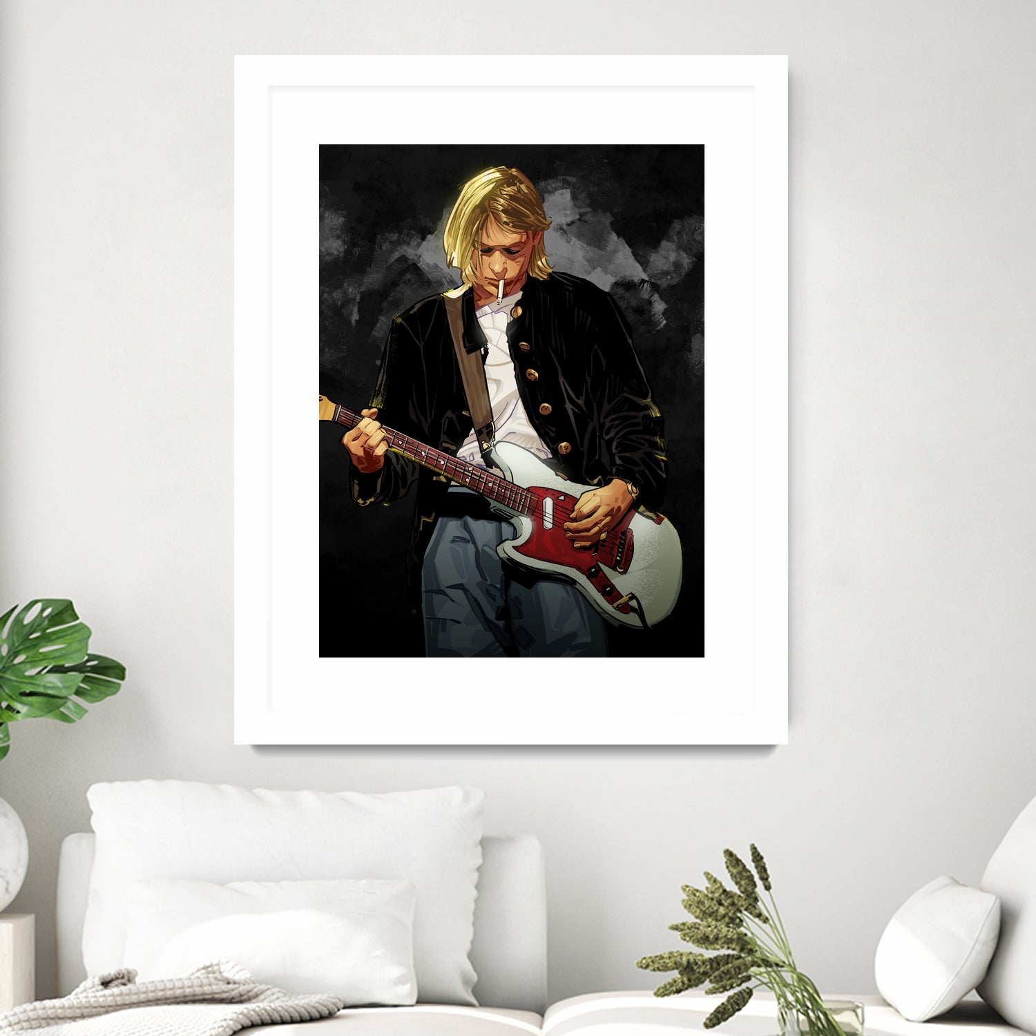 Kurt Cobain Nirvana by Nikita Abakumov on GIANT ART - black digital painting