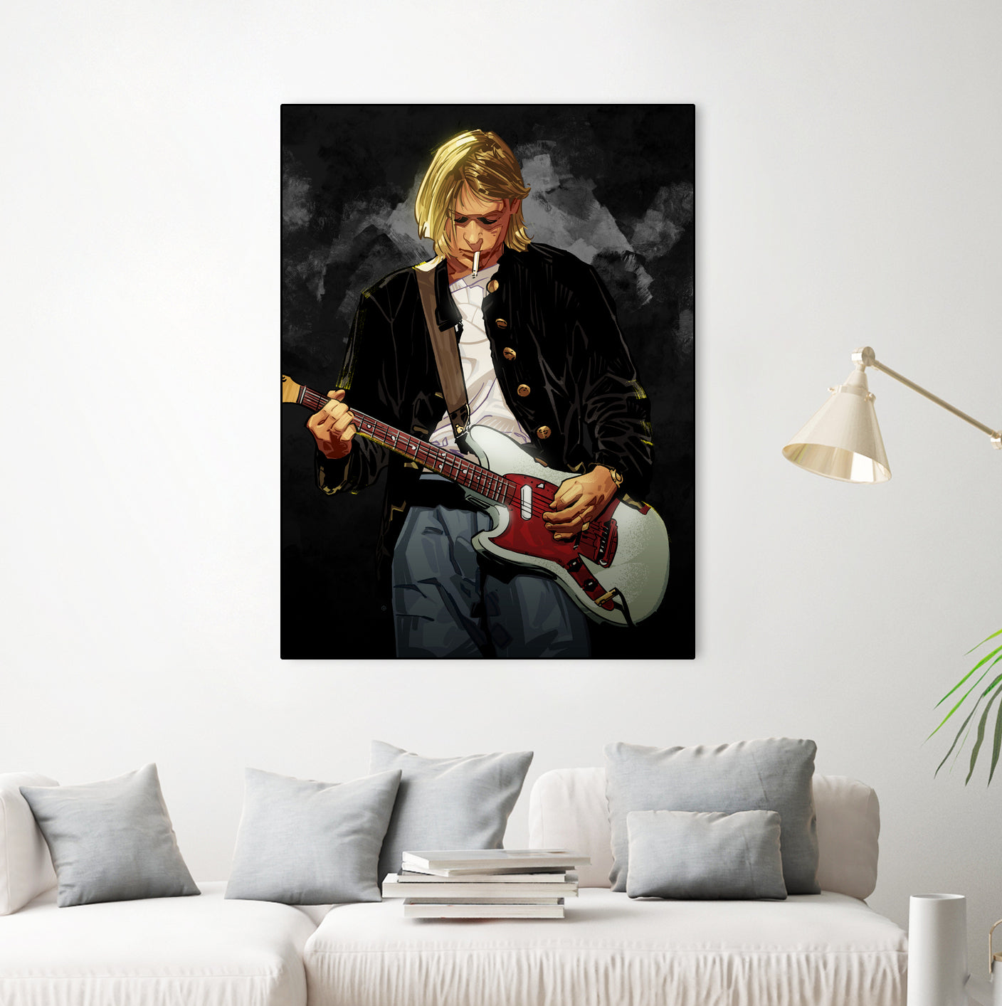 Kurt Cobain Nirvana by Nikita Abakumov on GIANT ART - black digital painting