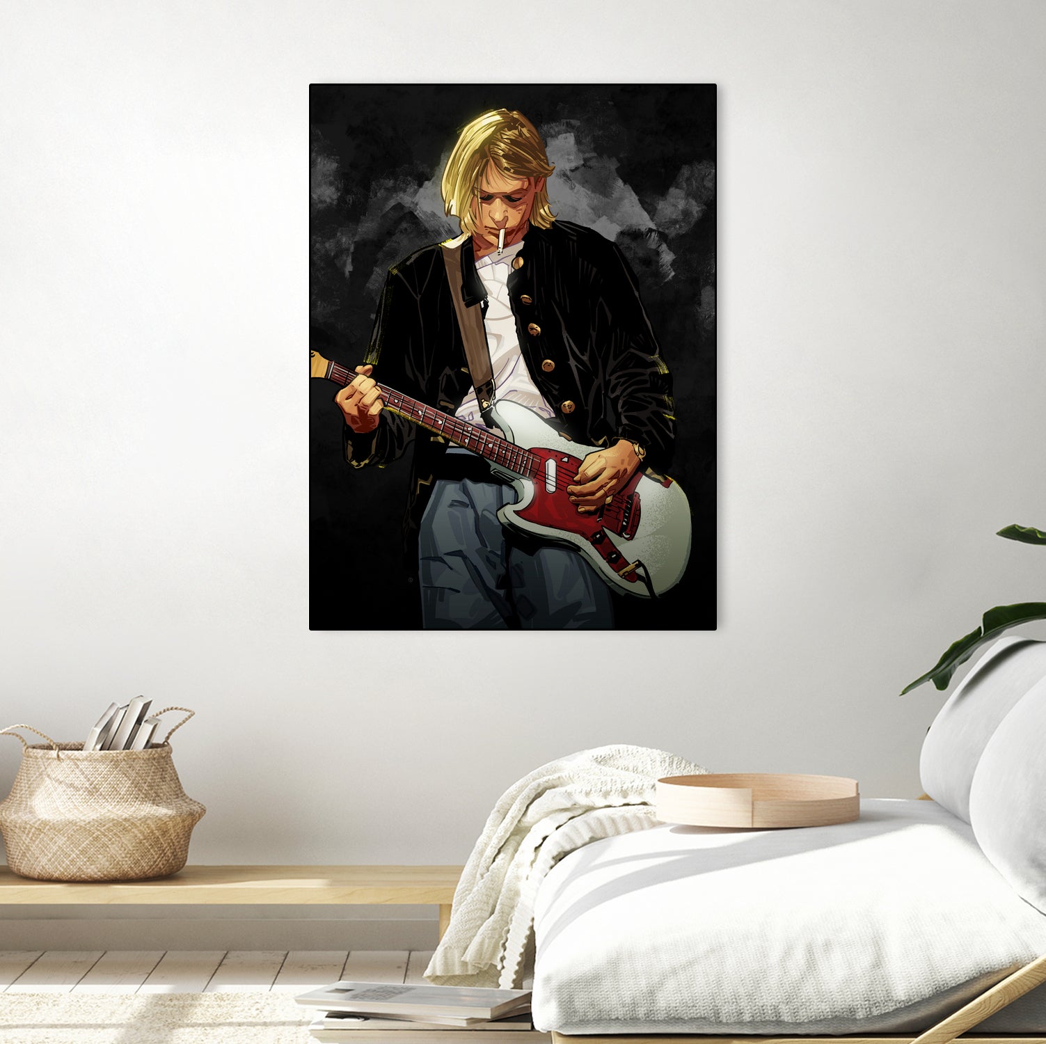 Kurt Cobain Nirvana by Nikita Abakumov on GIANT ART - black digital painting