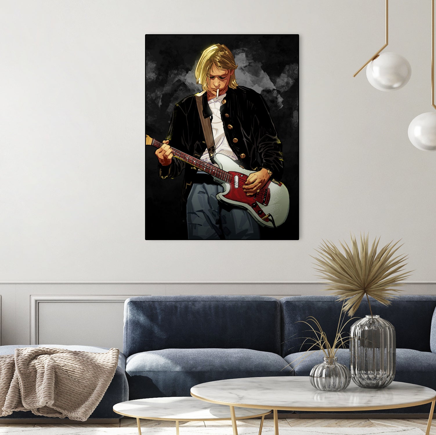 Kurt Cobain Nirvana by Nikita Abakumov on GIANT ART - black digital painting