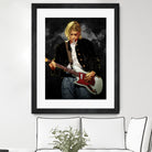 Kurt Cobain Nirvana by Nikita Abakumov on GIANT ART - black digital painting