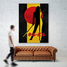 Kill Bill Silhouette by Nikita Abakumov on GIANT ART - yellow digital painting