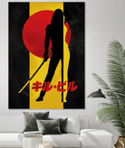 Kill Bill Silhouette by Nikita Abakumov on GIANT ART - yellow digital painting