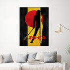 Kill Bill Silhouette by Nikita Abakumov on GIANT ART - yellow digital painting