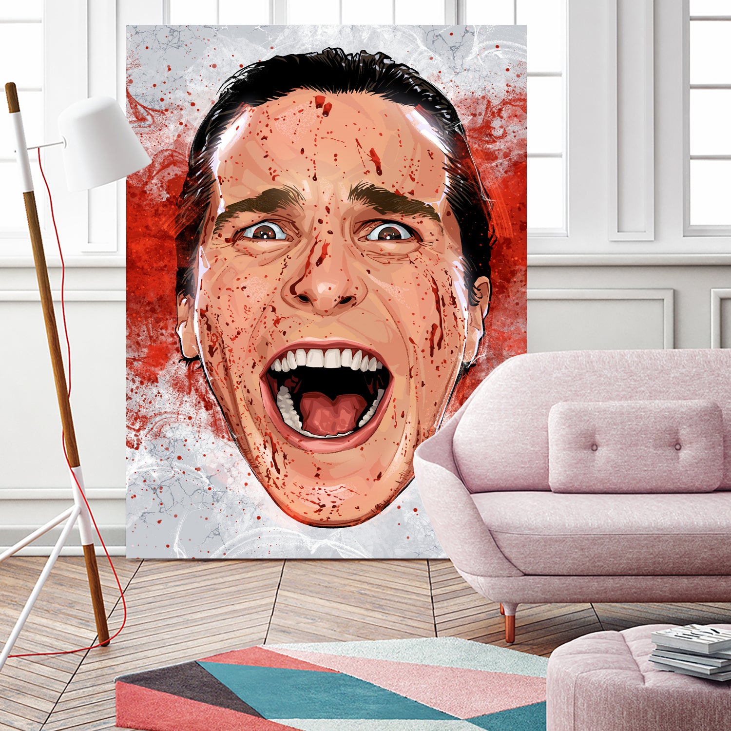 American Psycho Scream by Nikita Abakumov on GIANT ART - red digital painting