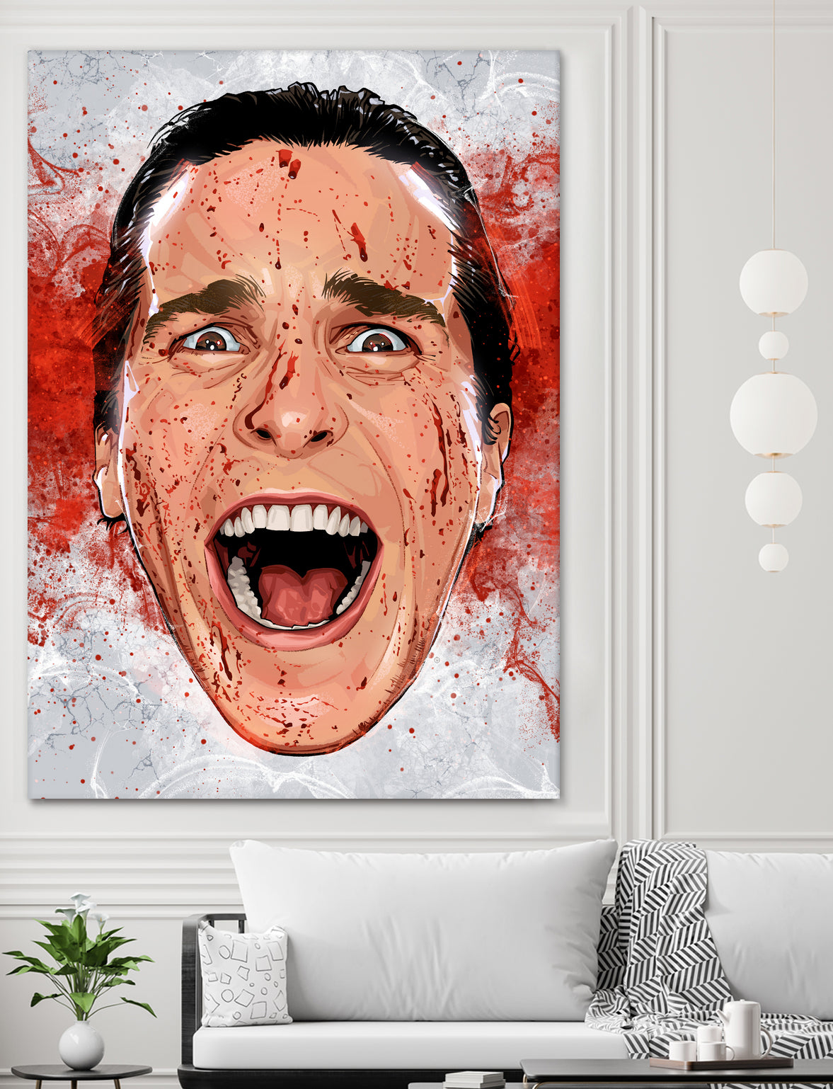 American Psycho Scream by Nikita Abakumov on GIANT ART - red digital painting