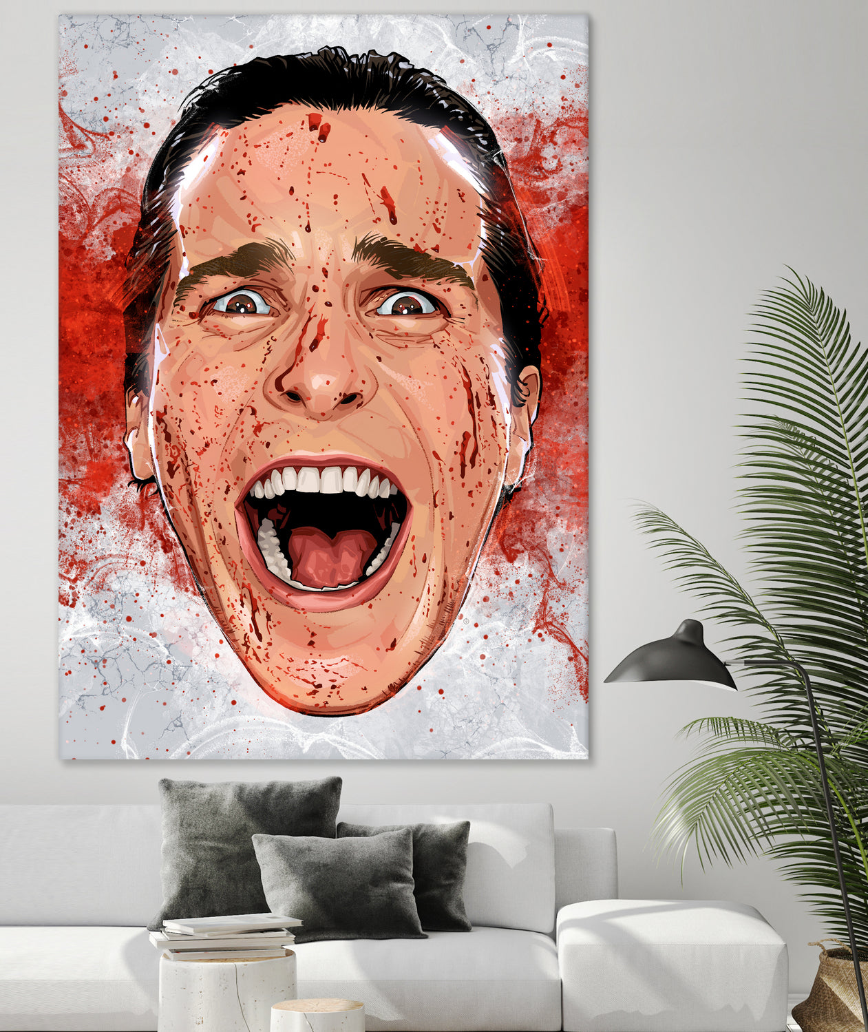 American Psycho Scream by Nikita Abakumov on GIANT ART - red digital painting