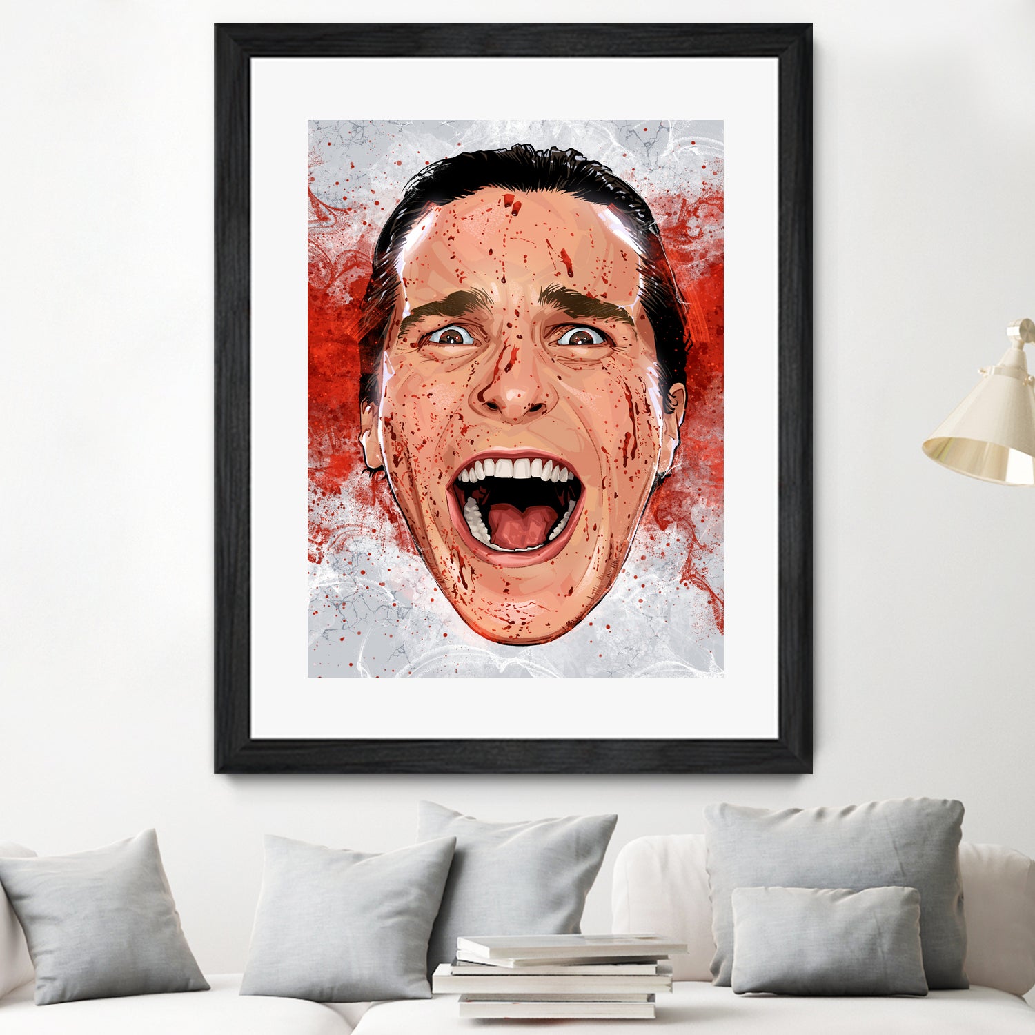 American Psycho Scream by Nikita Abakumov on GIANT ART - red digital painting