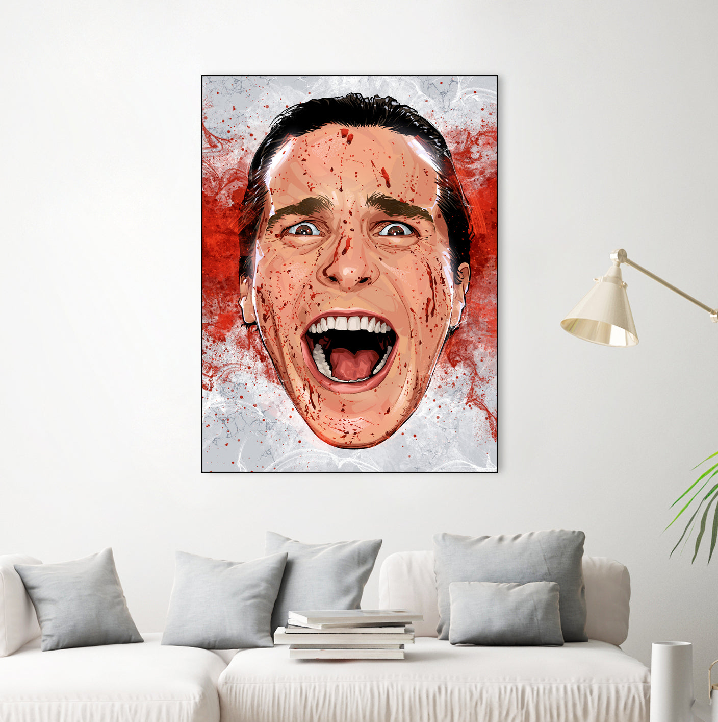 American Psycho Scream by Nikita Abakumov on GIANT ART - red digital painting