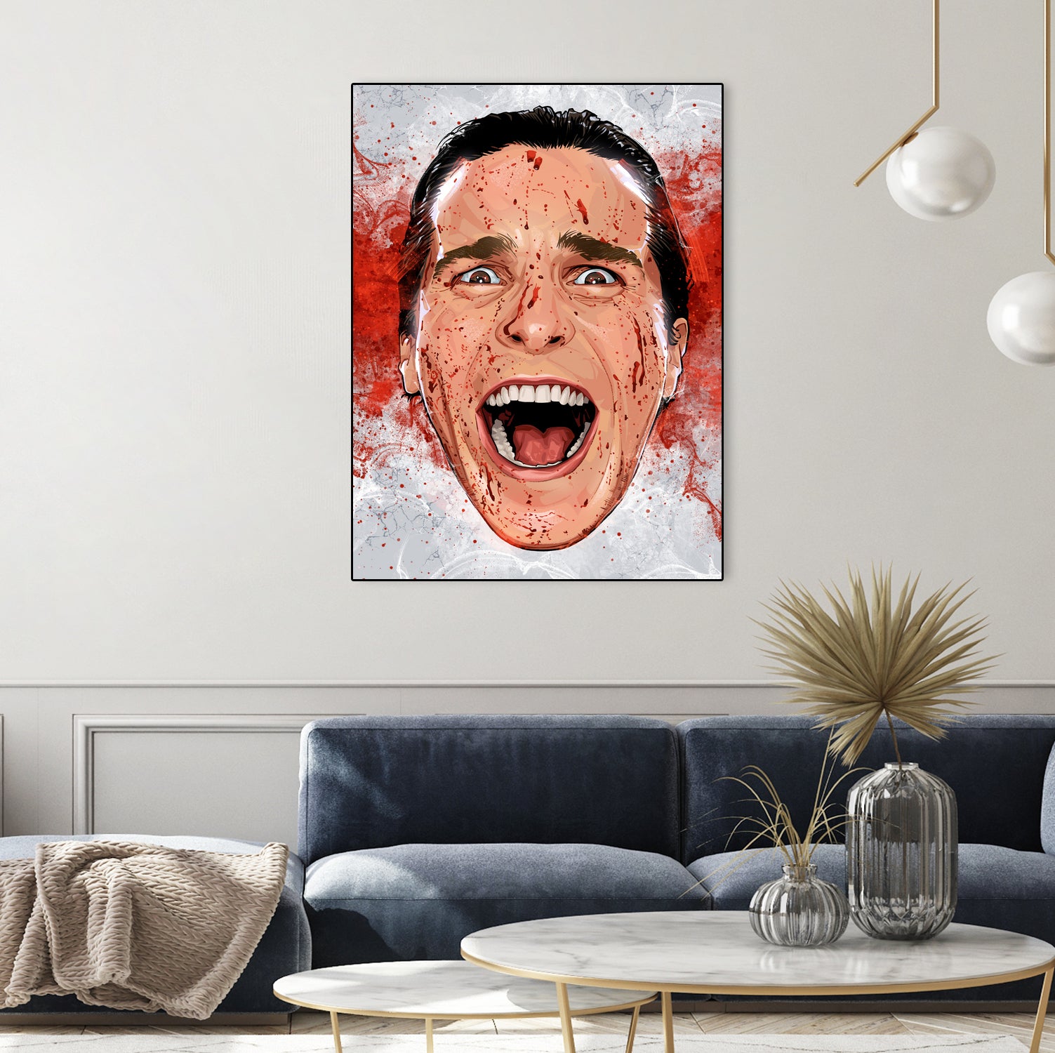 American Psycho Scream by Nikita Abakumov on GIANT ART - red digital painting