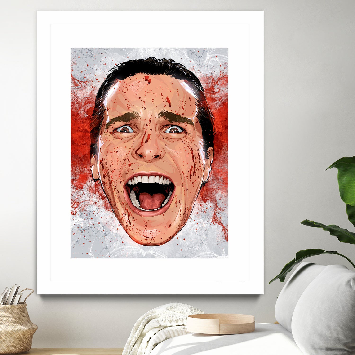 American Psycho Scream by Nikita Abakumov on GIANT ART - red digital painting