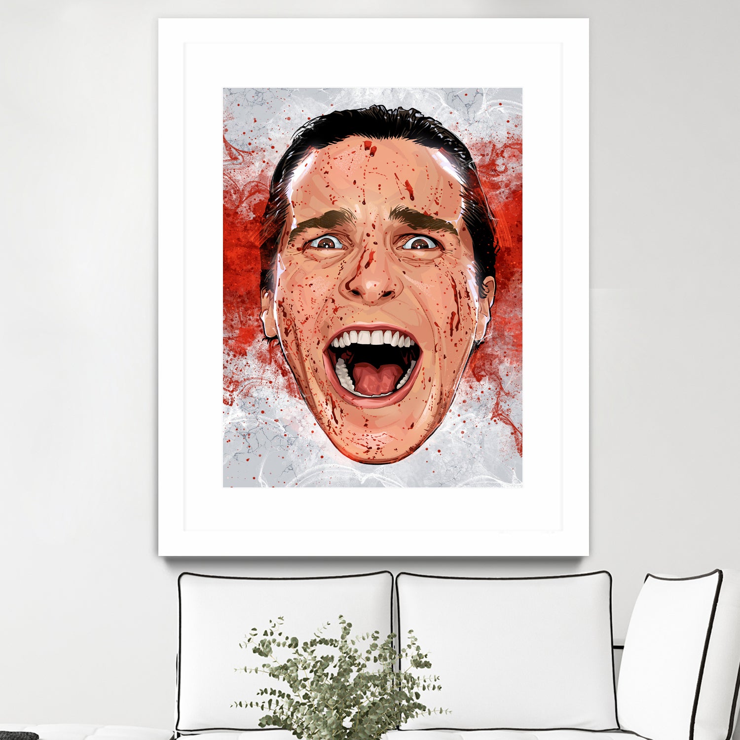 American Psycho Scream by Nikita Abakumov on GIANT ART - red digital painting