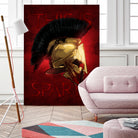 300 Spartan Helmet by Nikita Abakumov on GIANT ART - red digital painting