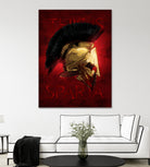 300 Spartan Helmet by Nikita Abakumov on GIANT ART - red digital painting