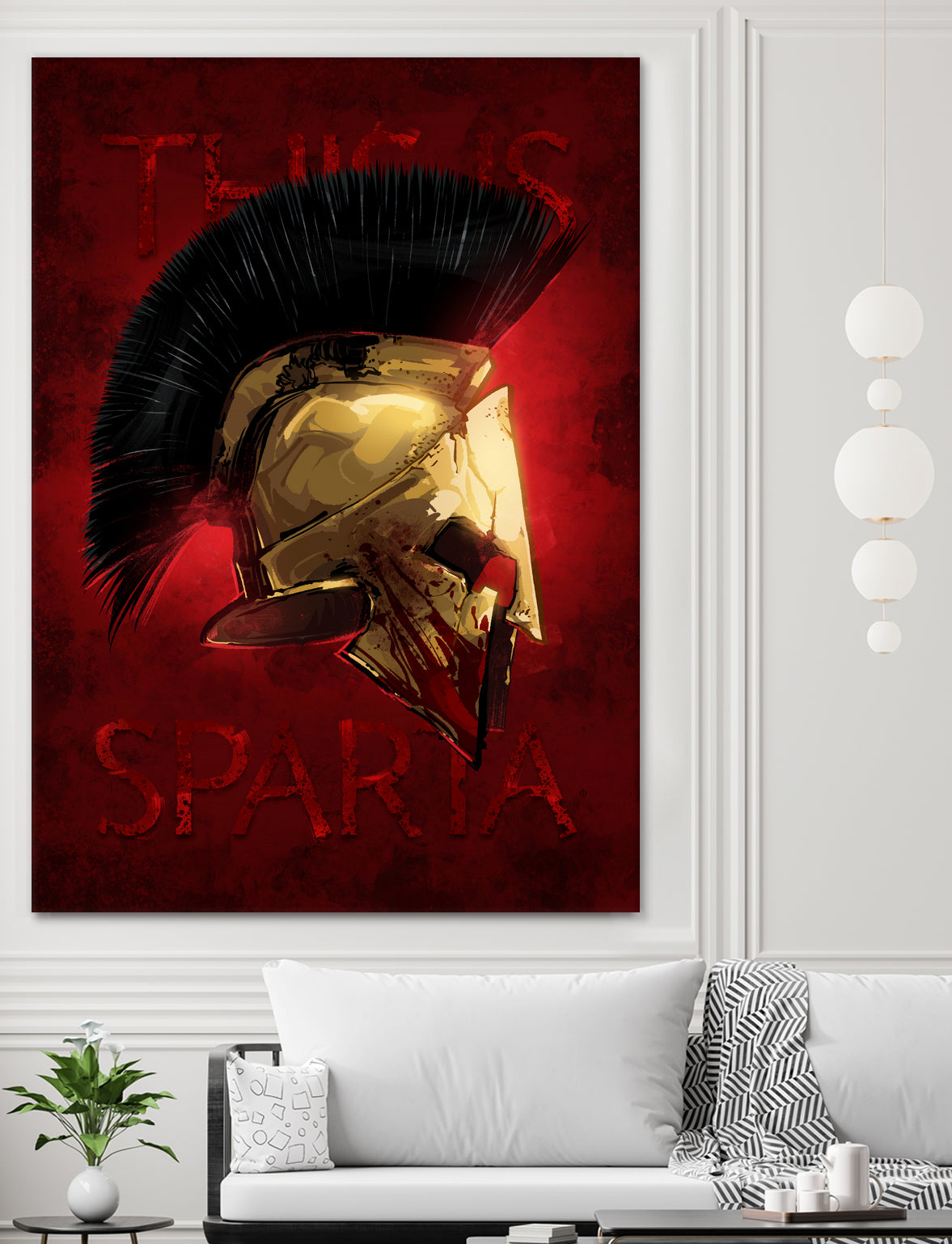 300 Spartan Helmet by Nikita Abakumov on GIANT ART - red digital painting