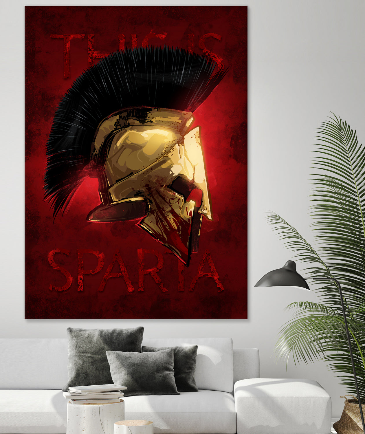 300 Spartan Helmet by Nikita Abakumov on GIANT ART - red digital painting