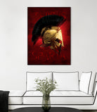 300 Spartan Helmet by Nikita Abakumov on GIANT ART - red digital painting