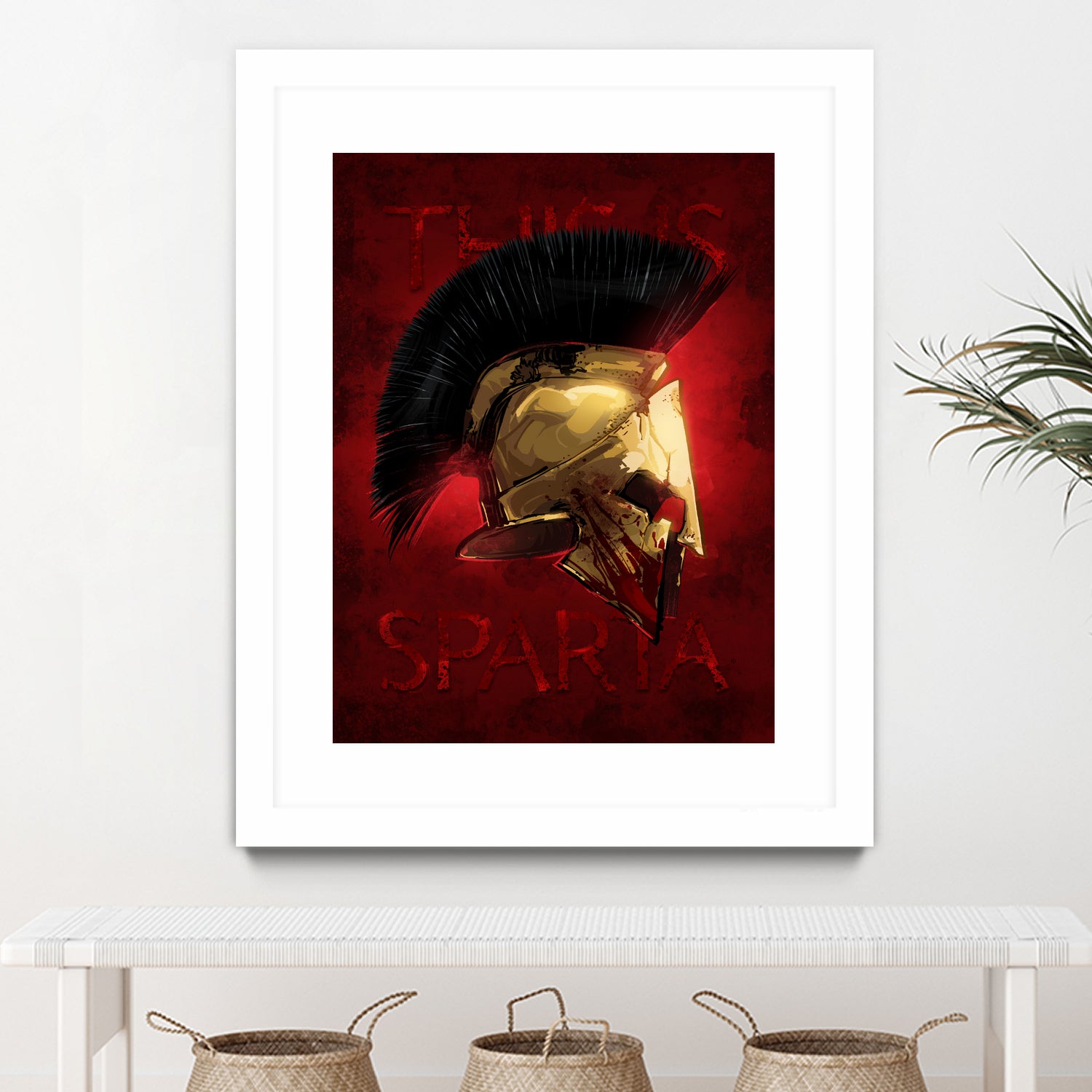 300 Spartan Helmet by Nikita Abakumov on GIANT ART - red digital painting