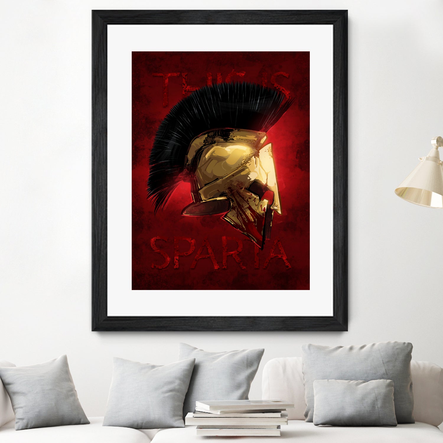 300 Spartan Helmet by Nikita Abakumov on GIANT ART - red digital painting