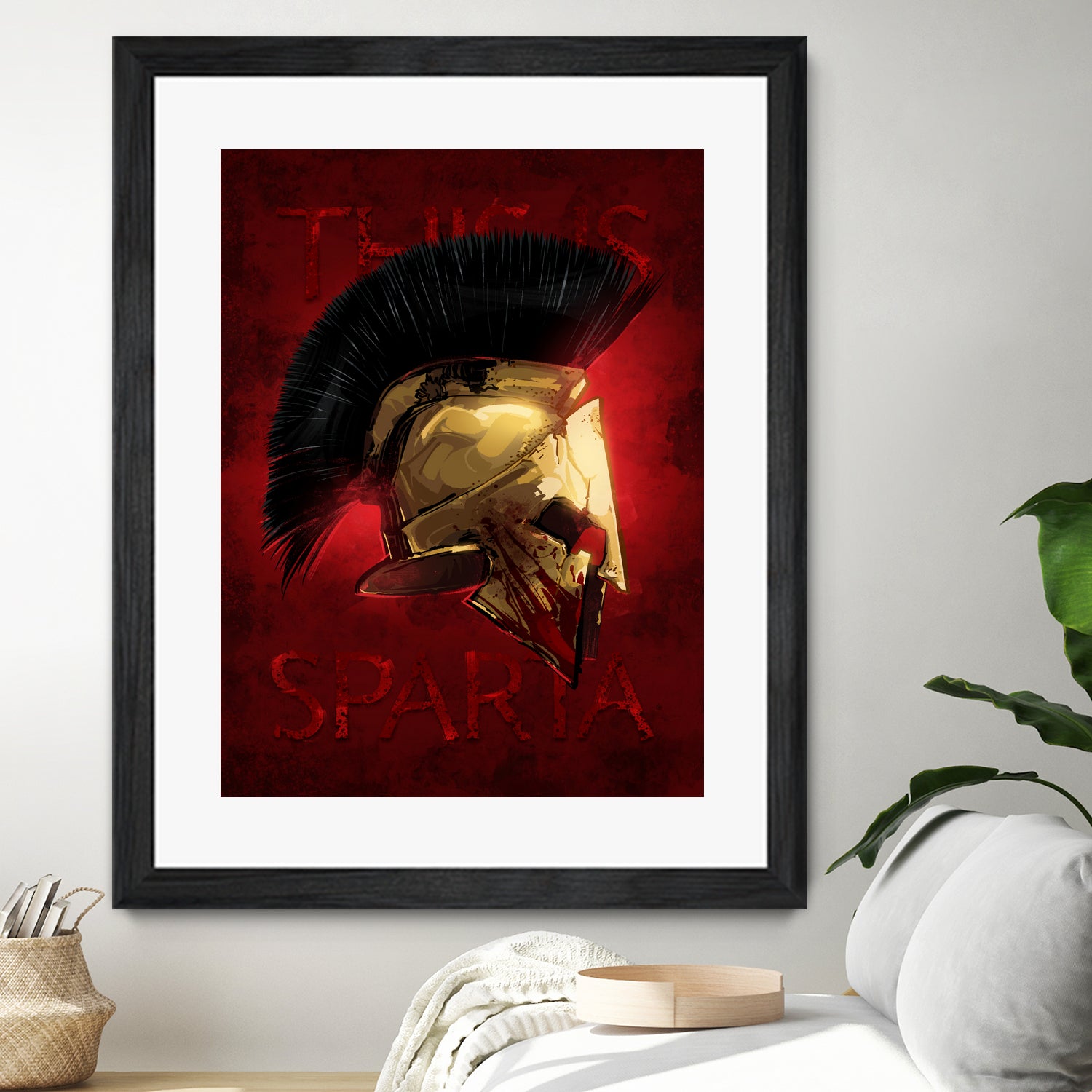 300 Spartan Helmet by Nikita Abakumov on GIANT ART - red digital painting