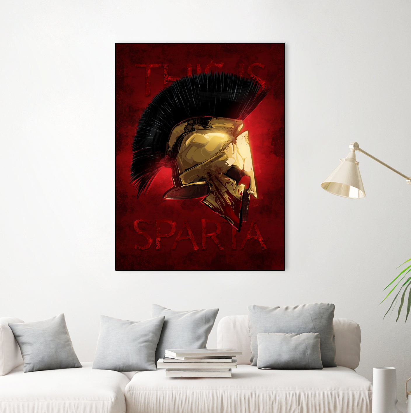 300 Spartan Helmet by Nikita Abakumov on GIANT ART - red digital painting