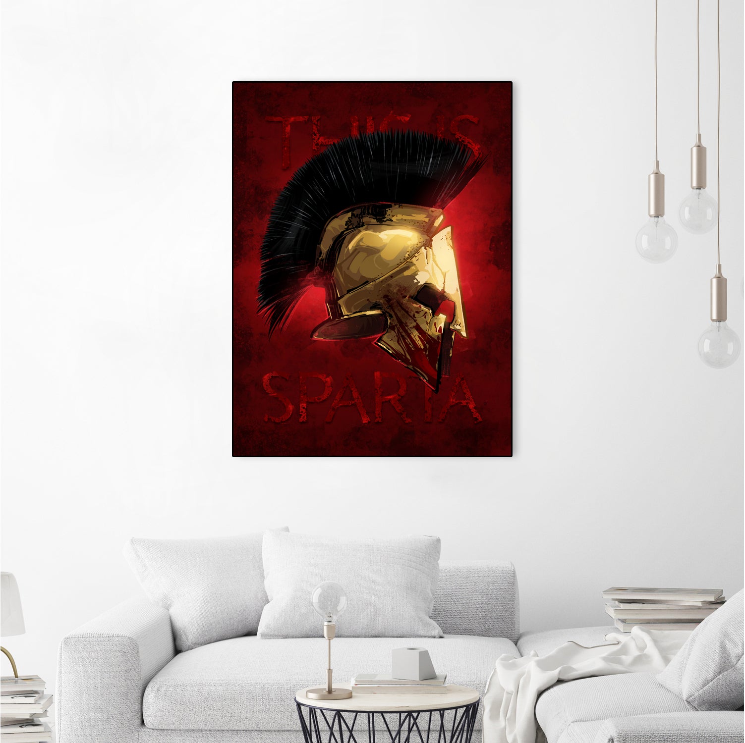 300 Spartan Helmet by Nikita Abakumov on GIANT ART - red digital painting