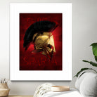 300 Spartan Helmet by Nikita Abakumov on GIANT ART - red digital painting