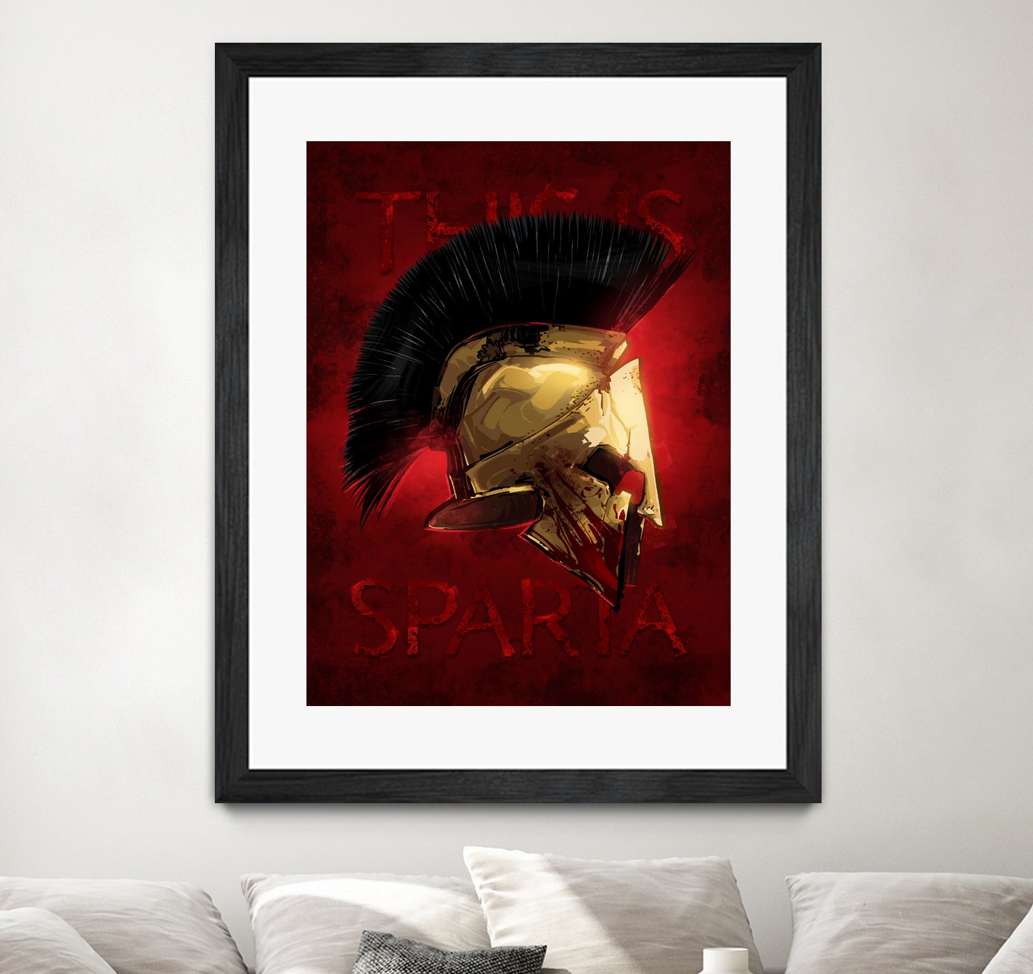 300 Spartan Helmet by Nikita Abakumov on GIANT ART - red digital painting