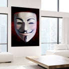 V For Vendetta Mask by Nikita Abakumov on GIANT ART - white digital painting