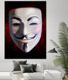 V For Vendetta Mask by Nikita Abakumov on GIANT ART - white digital painting