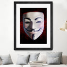 V For Vendetta Mask by Nikita Abakumov on GIANT ART - white digital painting