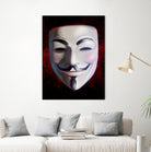 V For Vendetta Mask by Nikita Abakumov on GIANT ART - white digital painting