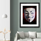 V For Vendetta Mask by Nikita Abakumov on GIANT ART - white digital painting