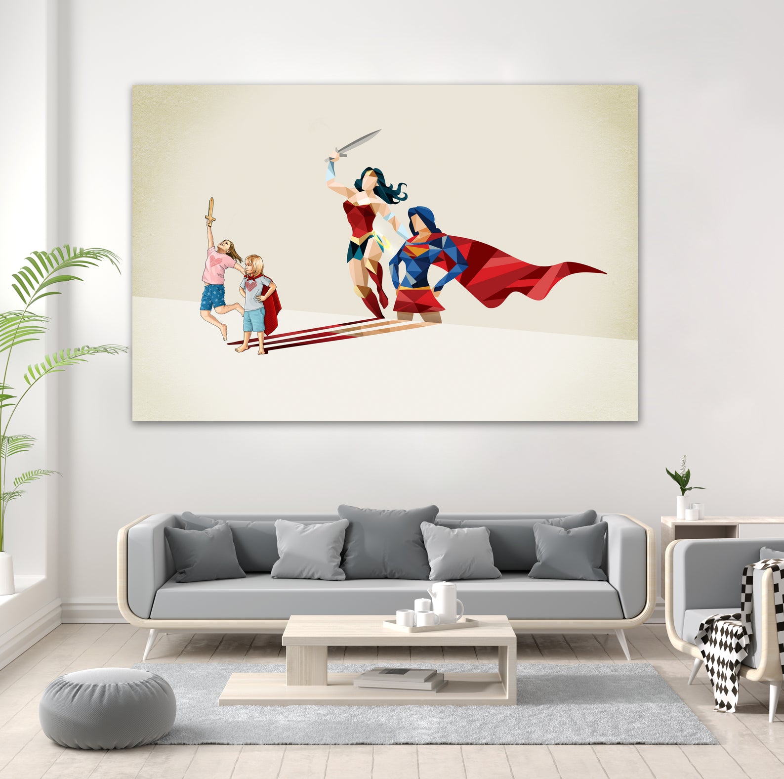 Sisters In Arms by Jason Ratliff on GIANT ART - red digital painting