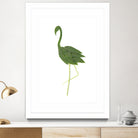 Flamingo by Olivia Lorot on GIANT ART - green photo illustration