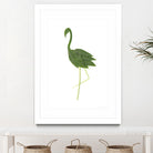 Flamingo by Olivia Lorot on GIANT ART - green photo illustration