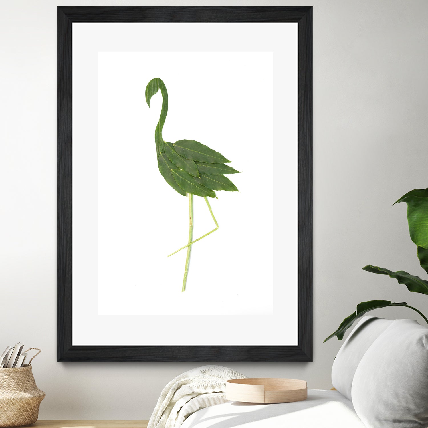 Flamingo by Olivia Lorot on GIANT ART - green photo illustration