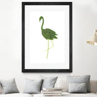 Flamingo by Olivia Lorot on GIANT ART - green photo illustration