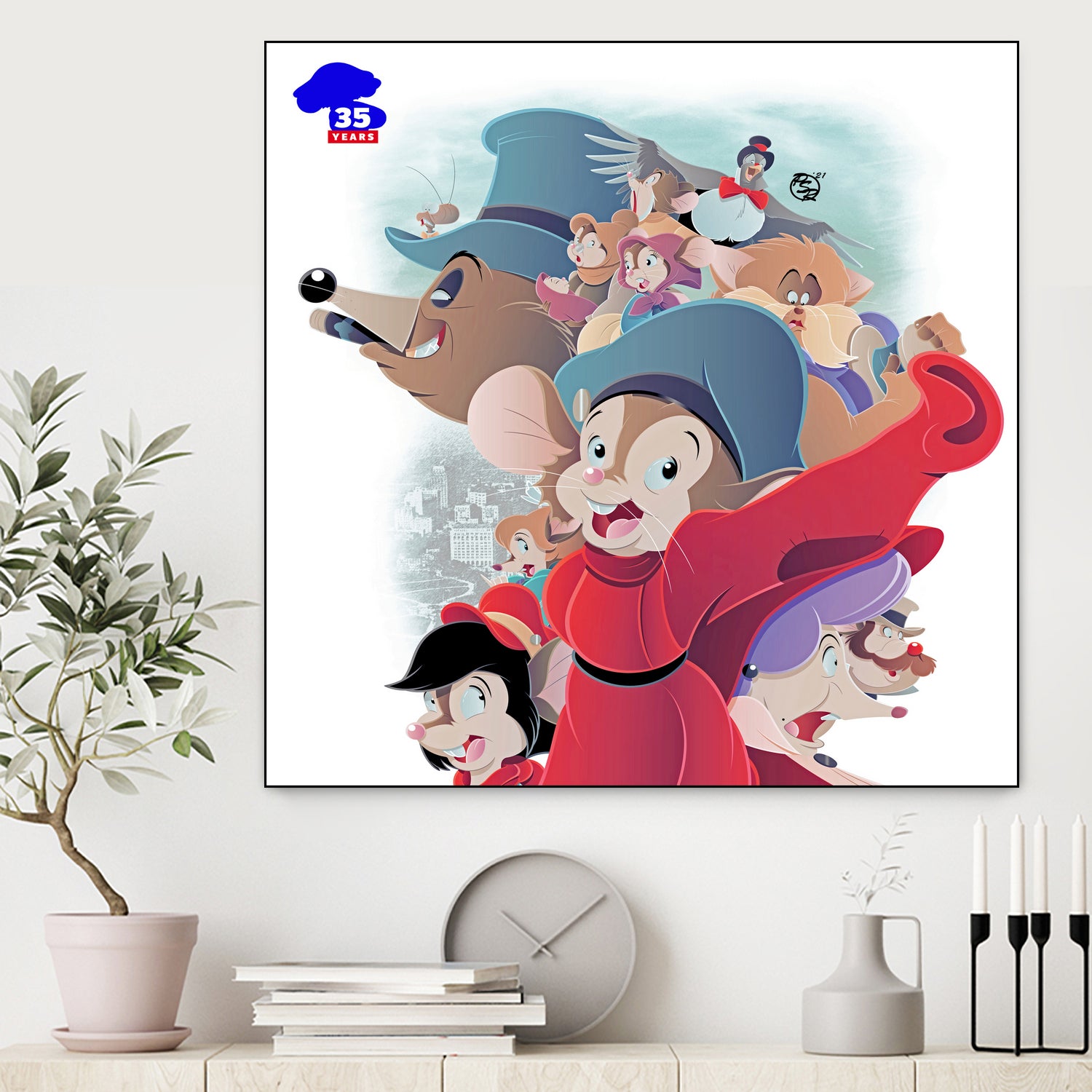 An American Tail - 35th Anniversary by Pierre Redmon on GIANT ART - white digital drawing