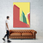 Chrysler Building NYC by Remko Heemskerk on GIANT ART - red digital drawing