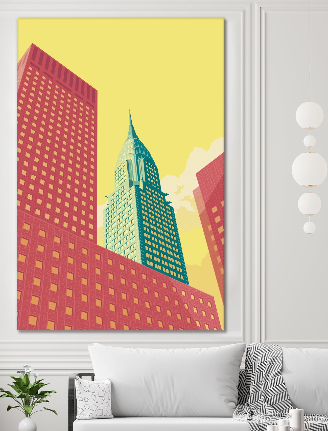 Chrysler Building NYC by Remko Heemskerk on GIANT ART - red digital drawing