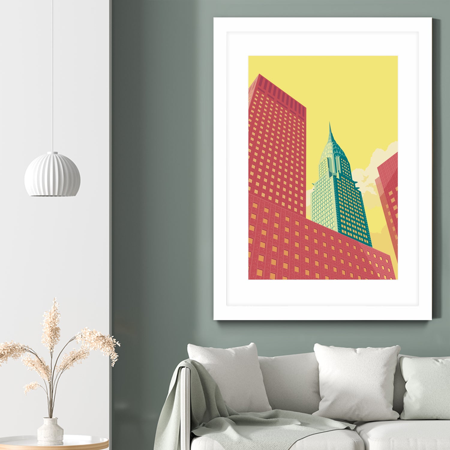 Chrysler Building NYC by Remko Heemskerk on GIANT ART - red digital drawing