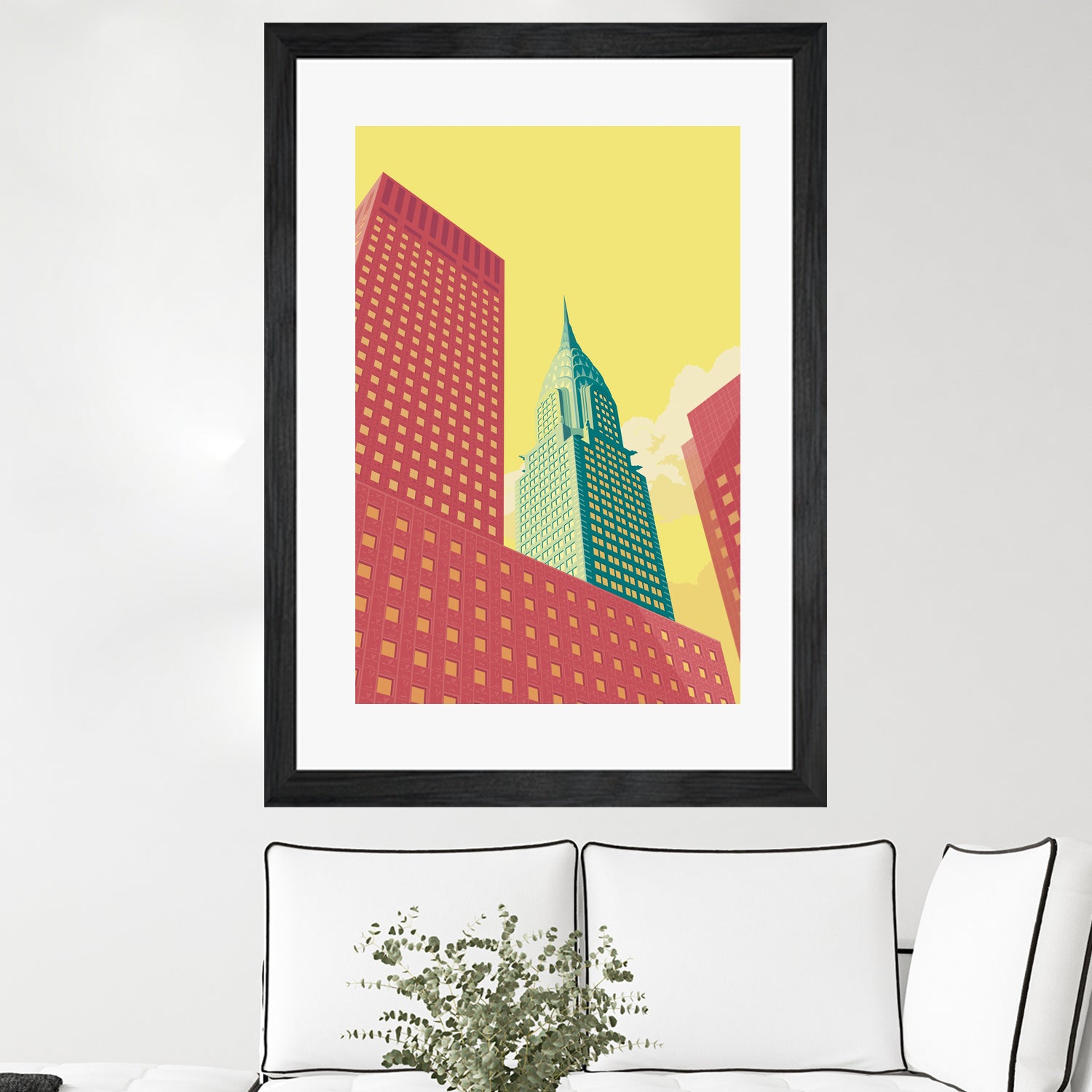 Chrysler Building NYC by Remko Heemskerk on GIANT ART - red digital drawing