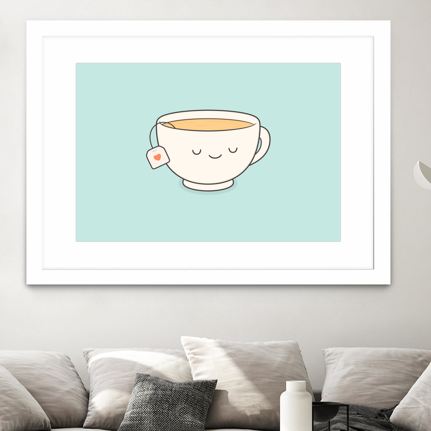 Teacup by Kim Vervuurt on GIANT ART - white digital drawing