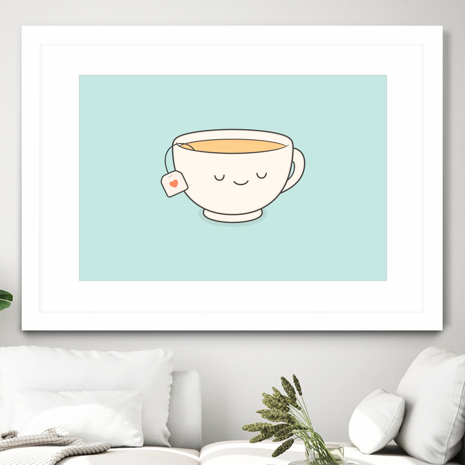 Teacup by Kim Vervuurt on GIANT ART - white digital drawing